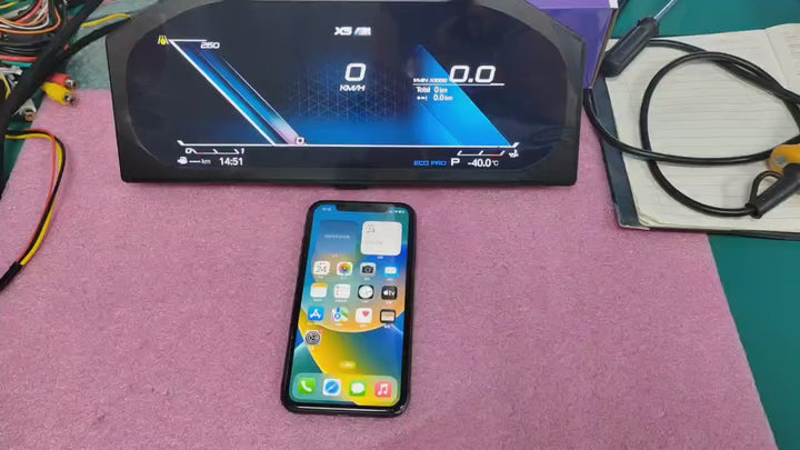 BMW 1 2 3 4 5 6 7 X1 X3 X4 X5 X6 X7 Z4 F10 F20 F30 F34 F12 F02 F48 F25 F26 F15 F16 E60 E70 E90 E84 E89 ANDROID DIGITAL INSTRUMENTAL CLUSTER SPEEDOMEETER  WITH CARPLAY