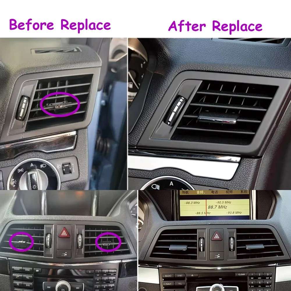 Car Craft Compatible With Mercedes E Class Cabriolet Coupe W207 2009-2012 Car Air Conditioner Left Right Central Ac Vent Grille Slider Tab Clip Outlet Repair Kit 2078300154-c L Left - CAR CRAFT INDIA