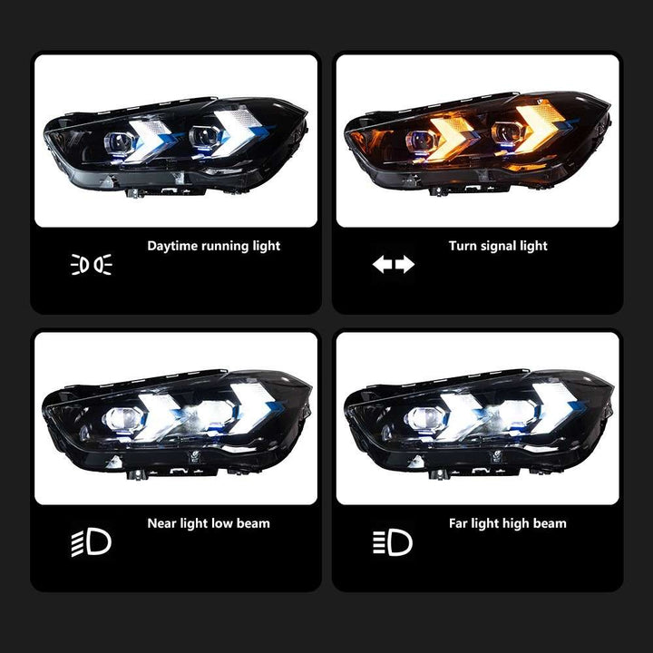Car Craft Compatible With Bmw X5 F15 2014-2019 Car Front Upgraded Head Light Lamp Xenon Headlight Retrofit Upgrade Modified Led Drl Hid G05 Style CC-8461 - CAR CRAFT INDIA