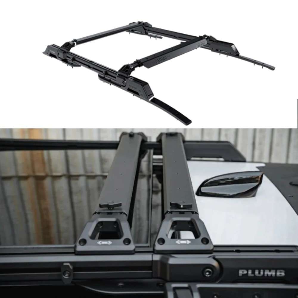 Car Craft Compatible With Range Land Rover Defender 2020-2025 90 Plumb M-one Adjustable Slimline Roof Rail Rack Plumb-015 - CAR CRAFT INDIA
