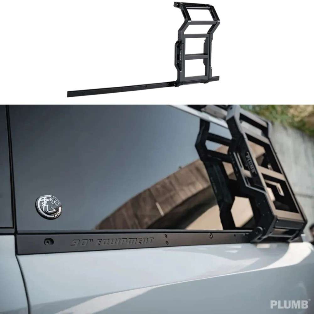 Car Craft Compatible With Range Land Rover Defender 2020-2025 90 Plumb M-one Side Climbers Ladder Plumb-016 - CAR CRAFT INDIA