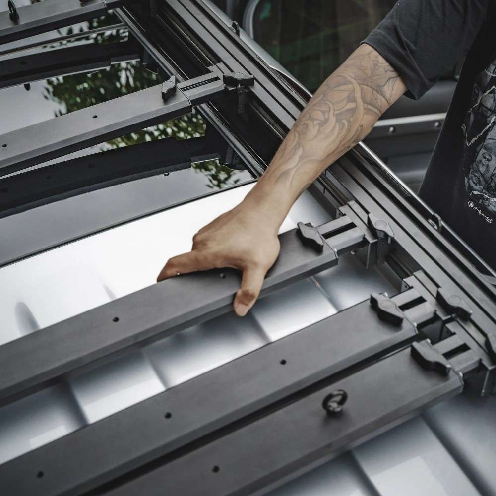 Car Craft Compatible With Range Land Rover Defender 2020-2025 110 Plumb M-one Adjustable Slimline Roof Rail Rack Plumb-006 - CAR CRAFT INDIA
