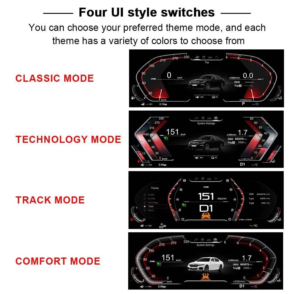 Car Craft Compatible With Bmw Z4 E89 2009-2018 Interior Digital Instrument Speedometer Cluster Meeter Player CC-8164