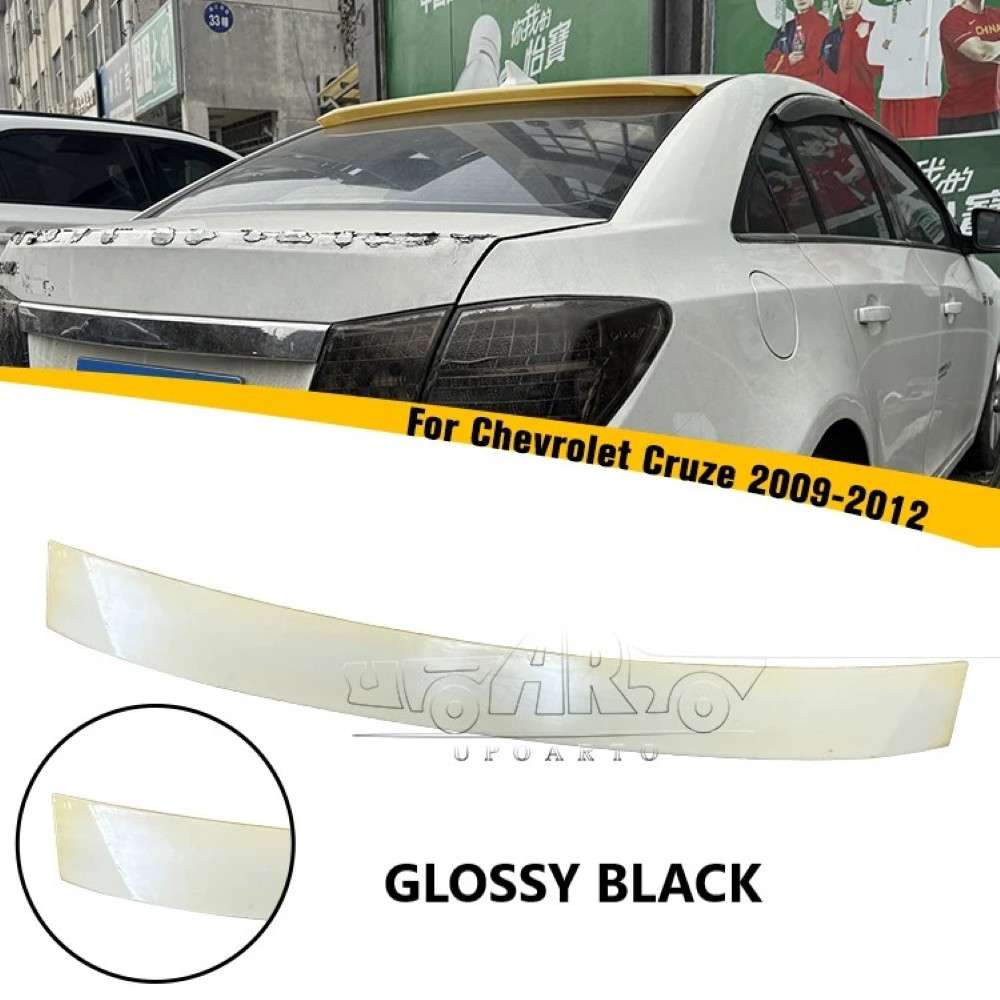 Car Craft Compatible With Chevrolet Cruze 2009-2012 Rear Trunk Wing Boot Roof Spoiler Lip Splitter Skirt Ar-chevrolet-012 Glossy Black - CAR CRAFT INDIA