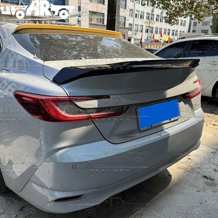 Car Craft Compatible With Toyota Camry 2024+ Rear Trunk Wing Boot Spoiler Lip Splitter Skirt R Style Ar-toyota-0102 Glossy Black - CAR CRAFT INDIA