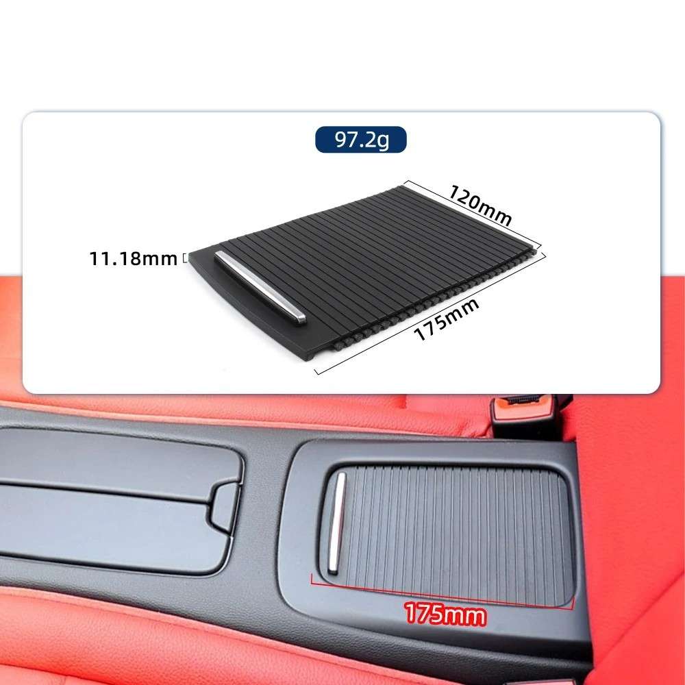 Car Craft Compatible With Bmw 3 Series E92 E93 M3 Car Console Storage Cup Drink Holder Tray Cover Rear Sliding Shutters Roller Blind Cover 51166963915-1 Beige - CAR CRAFT INDIA