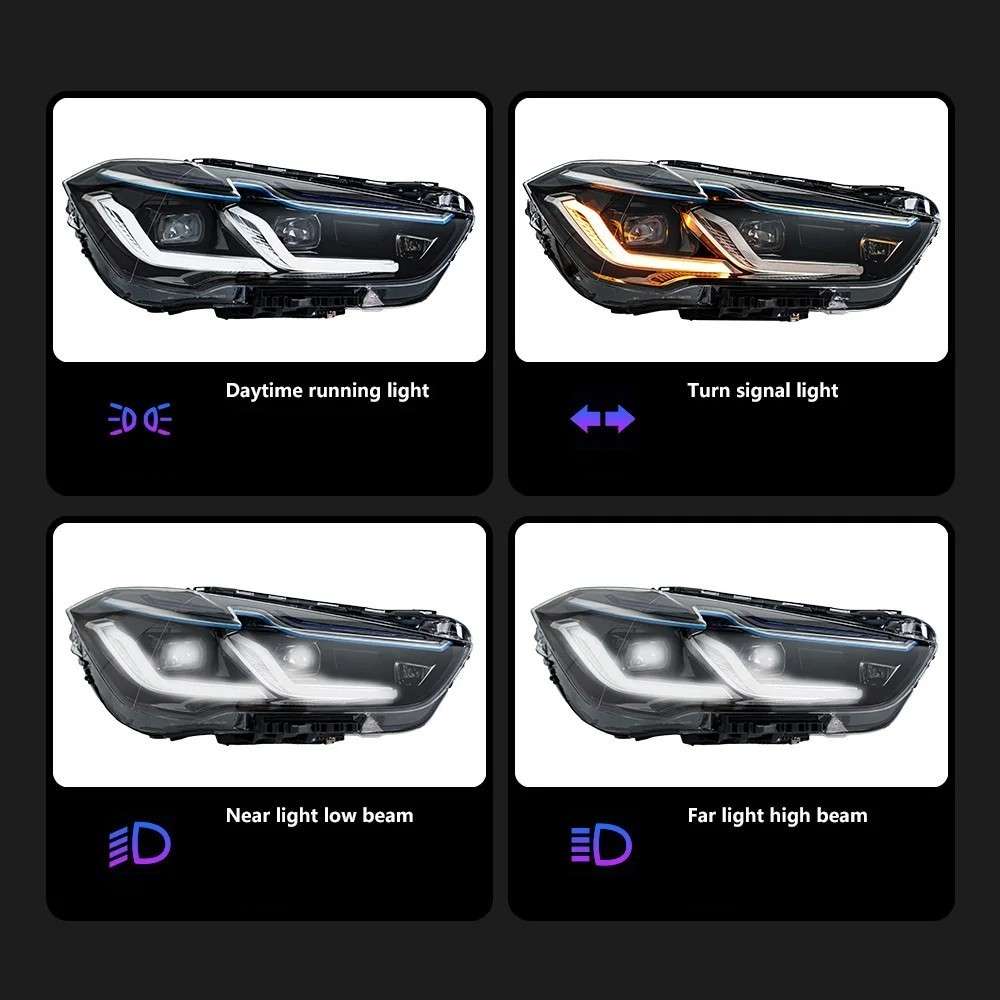 Car Craft Compatible With Bmw X1 F48 2016-2019 Car Front Upgraded Head Light Lamp Xenon Headlight Retrofit Upgrade Modified Led Drl Hid Laser Style For Helogen Car CC-8166 - CAR CRAFT INDIA