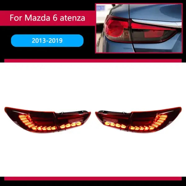 Car Rear Lamp for Mazda 6 LED Tail Light 2012-2020 Mazda6 Atenza Taillights LED DRL Signal Brake Reverse Auto