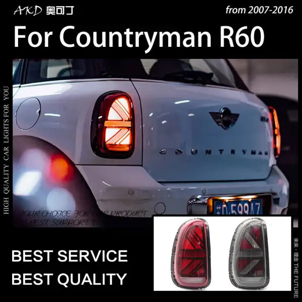 Car Rear Lamp for MINI Countryman R60 LED Tail Light 2007-2016 R60 Dynamic Signal Tailights DRL Brake Reverse