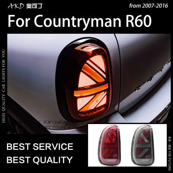 Car Rear Lamp for MINI Countryman R60 LED Tail Light 2007-2016 R60 Dynamic Signal Tailights DRL Brake Reverse