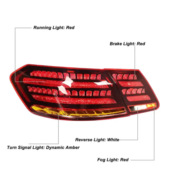 LED Rear Lamp LED Taillights for Maybach LED Tail Light Rear Lamp Replacement for Benz E‑Class W212 Sedan 2010 to 2016