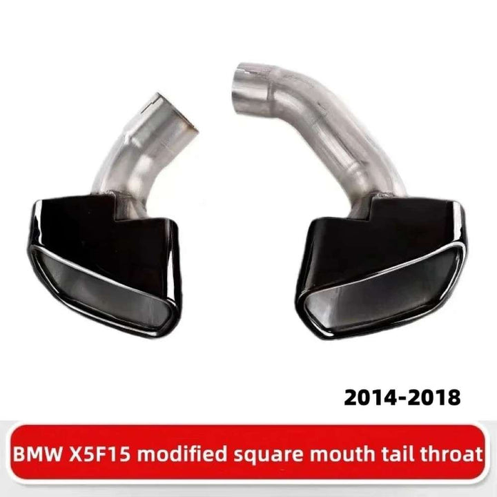 Car Craft Compatible With Bmw X5 F15 2014-2018 Rear Exhaust End Tip Square Muffler Tip Car Exhaust Pipe X Series Tailpipe M Sport Black - CAR CRAFT INDIA
