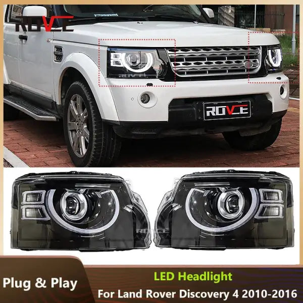 ROVCE LED Headlight Assembly Upgrade Defender Design Dynamic Lamp /3 2010-2016 DRL Turn Signal Lights