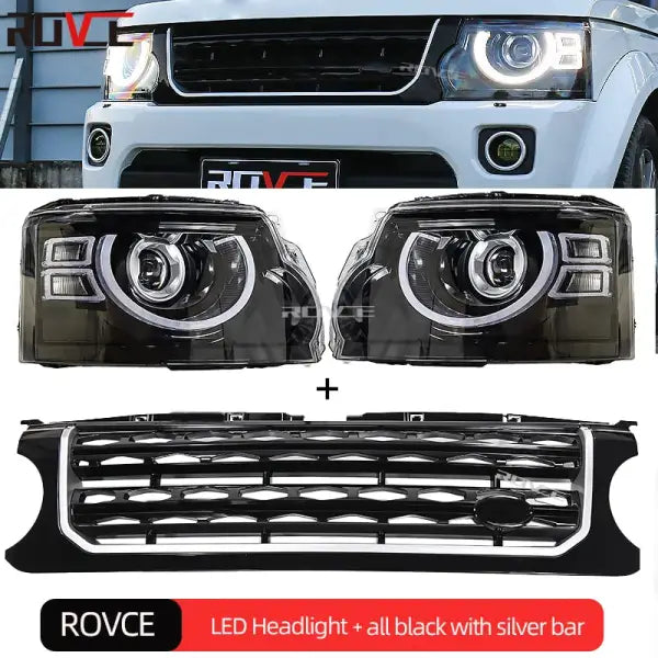 ROVCE LED Headlight Assembly Upgrade Defender Design Dynamic Lamp /3 2010-2016 DRL Turn Signal Lights