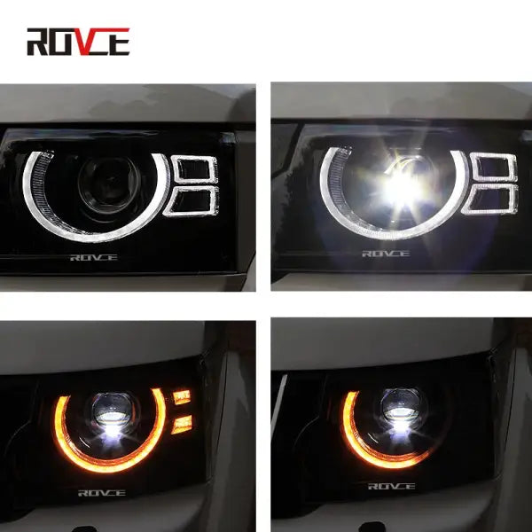 ROVCE LED Headlight Assembly Upgrade Defender Design Dynamic Lamp /3 2010-2016 DRL Turn Signal Lights