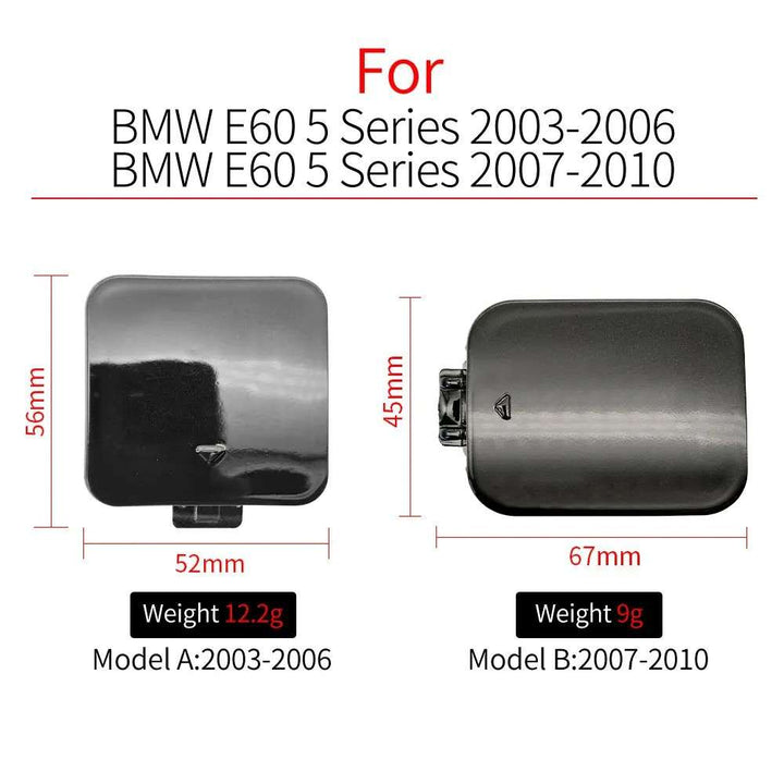 Car Craft Compatible With Bmw 5 Series E60 2003-2009 Rear Bumper Tow Hook Towing Tochan Trailer Cover 51117184708 Model B Unpainted CC-8097 - CAR CRAFT INDIA