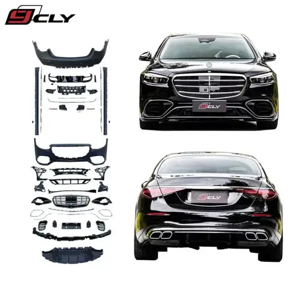 S63 AMG Style Front Bumper Rear Diffuser Body Kit for W223