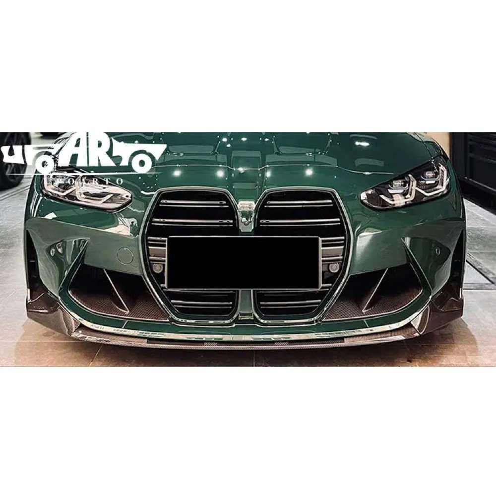Car Craft Compatible With Bmw 3 Series G80 G82 2020+ M3 M4 Front Bumper Lip Splitter Skirts Fog Lamp Air Vent Trim Cover Ar-bm-0251 Cf Carbon Fiber Look - CAR CRAFT INDIA
