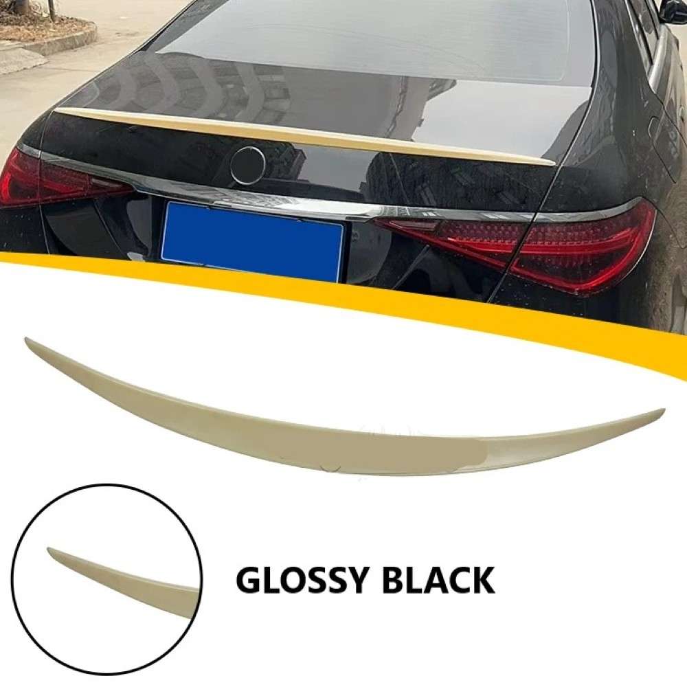 Car Craft Compatible With Mercedes S Class W223+ Rear Trunk Wing Boot Spoiler Lip Splitter Skirt Amg Style Ar-benz-084 Glossy Black - CAR CRAFT INDIA