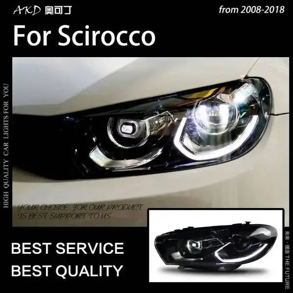 Scirocco LED Headlight 2008-2018 Scirocco Head lamp light