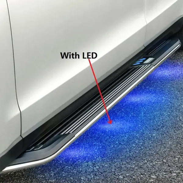 Stainless Steel for Audi Q7 2016-2023 LED Running Board Side Step Nerf Bar Running Board Pedal 7