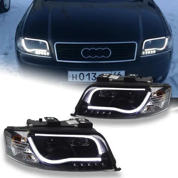 Car Styling Head Lamp for Audi A6 Headlights 1999-2004 A6 C4 LED Headlight LED DRL Hid Bi Xenon Head Lamp