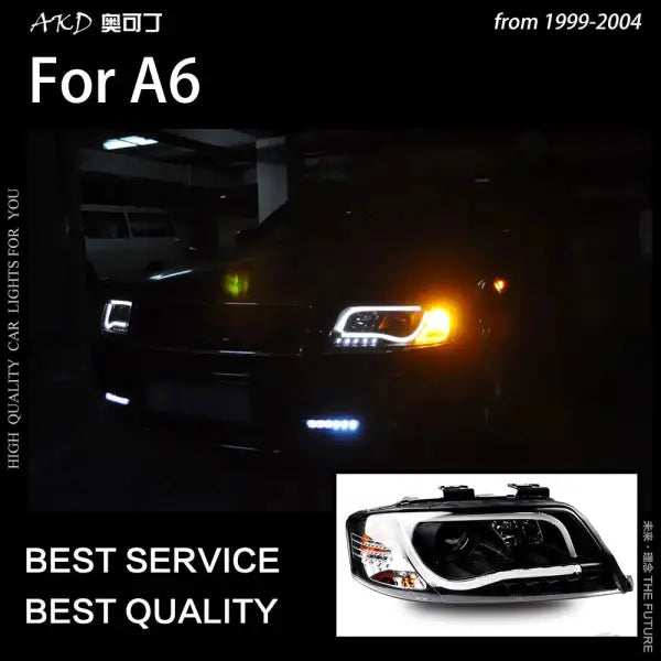 Car Styling Head Lamp for Audi A6 Headlights 1999-2004 A6 C4 LED Headlight LED DRL Hid Bi Xenon Head Lamp