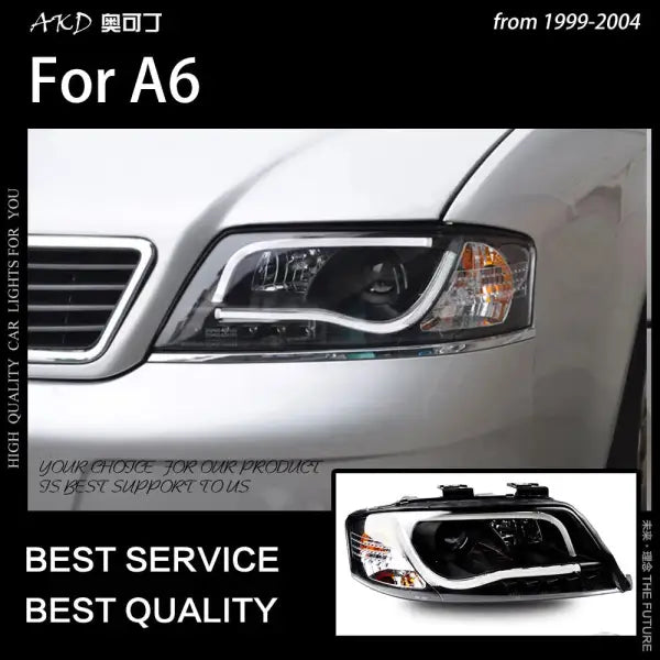 Car Styling Head Lamp for Audi A6 Headlights 1999-2004 A6 C4 LED Headlight LED DRL Hid Bi Xenon Head Lamp