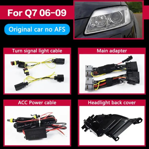 Car Styling Head Lamp for Audi Q7 Headlights 2006-2015 Q7 LED Headlight Projector Lens DRL Animation Automotive