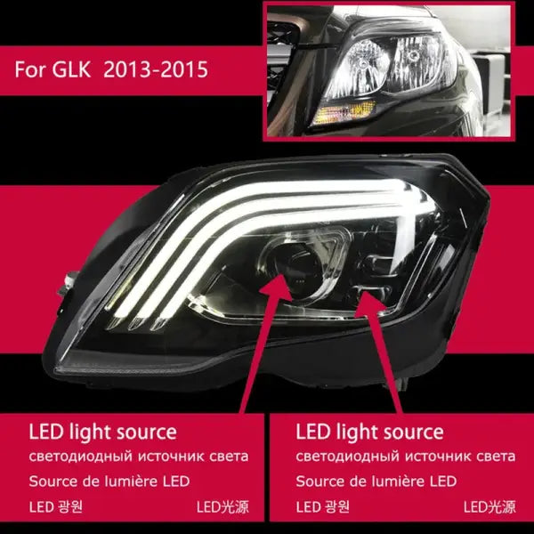 Car Styling Head Lamp for Benz GLK300 Headlights 2008-2015 X204 GLK260 GLK LED Headlight DRL Dynamic Signal