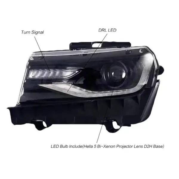 Car Styling Head Lamp for Chevrolet Camaro Headlights 2014-2015 Camaro LED Headlight DRL Hid Bi Xenon