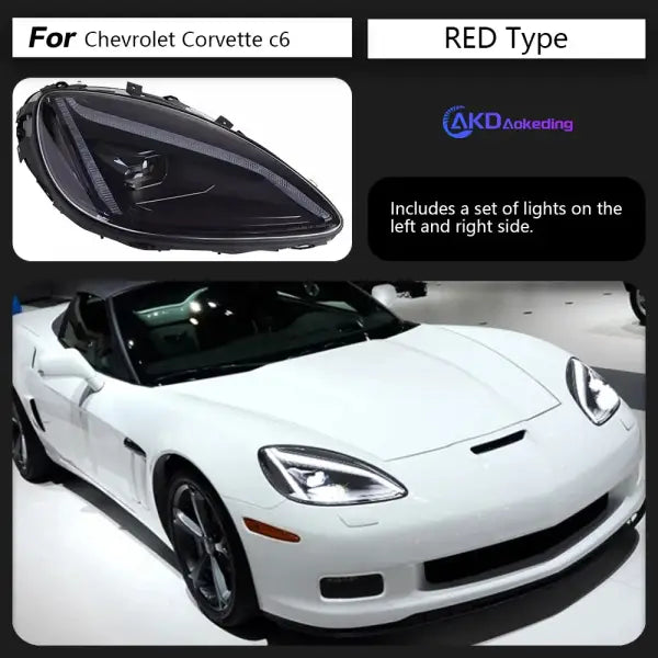 Car Styling Head Lamp for Chevrolet Corvette C6 Headlights 2005-2015 C6 Headlight LED DRL Signal Lamp Automotive