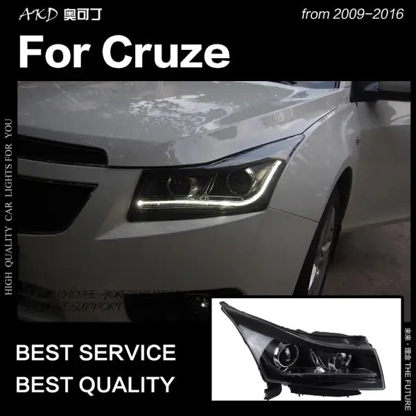 Car Styling Head Lamp for Chevrolet Cruze Headlight 2009-2016 Double Lens LED DRL LED Signal Hid Bi Xenon