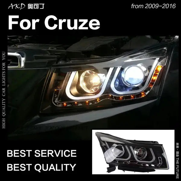 Car Styling Head Lamp for Chevrolet Cruze Headlights 2009-2016 Cruze LED Headlight DRL Hid Bi Xenon