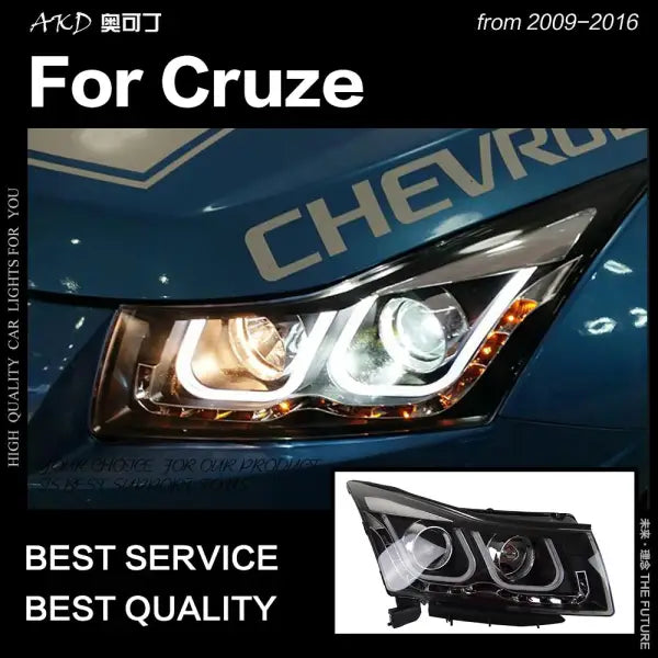 Car Styling Head Lamp for Chevrolet Cruze Headlights 2009-2016 Cruze LED Headlight DRL Hid Bi Xenon