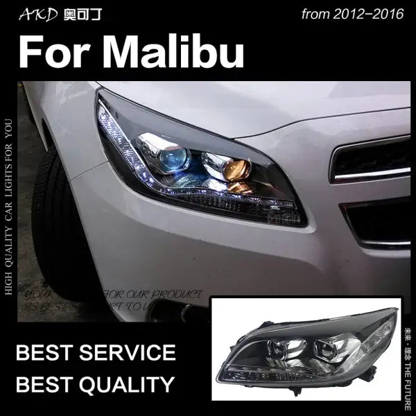 Car Styling Head Lamp for Chevrolet Malibu LED Headlight 2012-2016 Audi-Design LED DRL Hid Bi Xenon