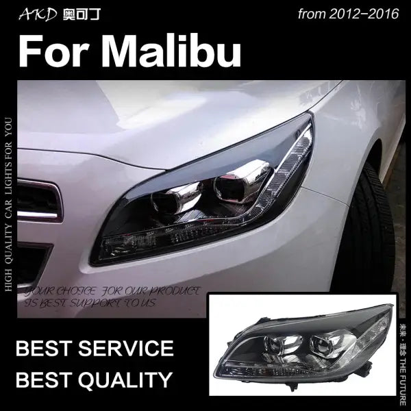 Car Styling Head Lamp for Chevrolet Malibu LED Headlight 2012-2016 Audi-Design LED DRL Hid Bi Xenon