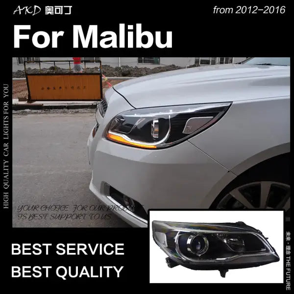 Car Styling Head Lamp for Chevrolet Malibu Headlights 2012-2016 Malibu LED Headlight DRL Hid Bi Xenon