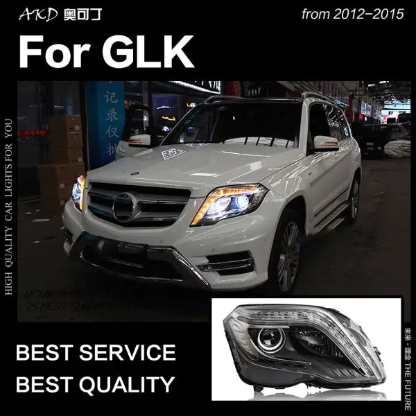 Car Styling Head Lamp for GLK260 Headlights 2012-2015 X204 GLK300 LED Headlight LED DRL Hid Bi Xenon