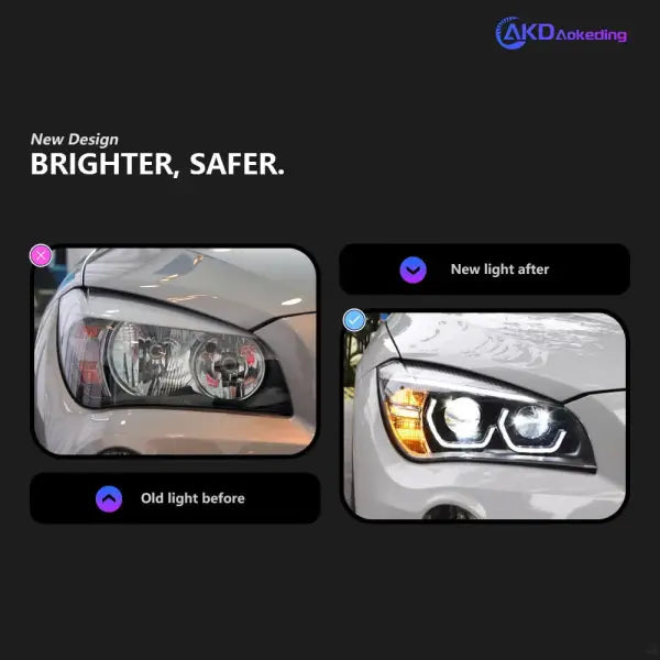 Car Styling Head Lamp for BMW X1 E84 LED Headlight Projector Lens 2011-2015 Angeleye DRL Hid Bi Xenon Automotive