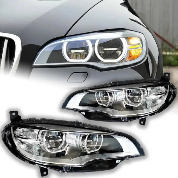Car Styling Head Lamp for BMW X6 Headlights 2007-2013 E71 LED Headlight Projector Angeleye DRL Signal Automotive