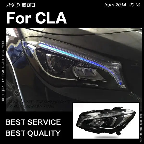 Car Styling Head Lamp for W117 CLA200 Headlights 2014-2018 CLA260 LED Headlight DRL Signal Led Projector Lens