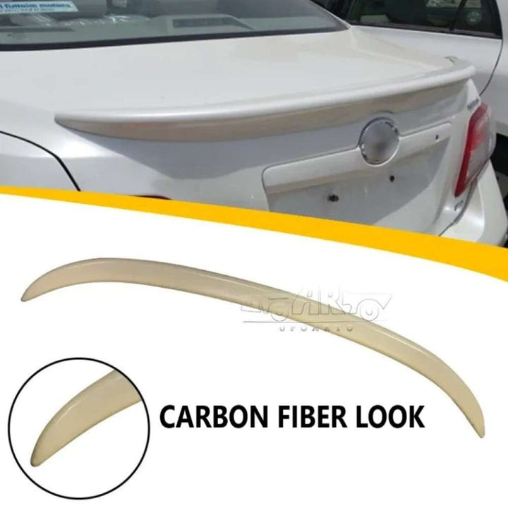 Car Craft Compatible With Toyota Camry 2018-2020 Rear Trunk Wing Boot Spoiler Lip Splitter Skirt Oem Style Ar-toyota-088a Cf Carbon Fiber Look - CAR CRAFT INDIA