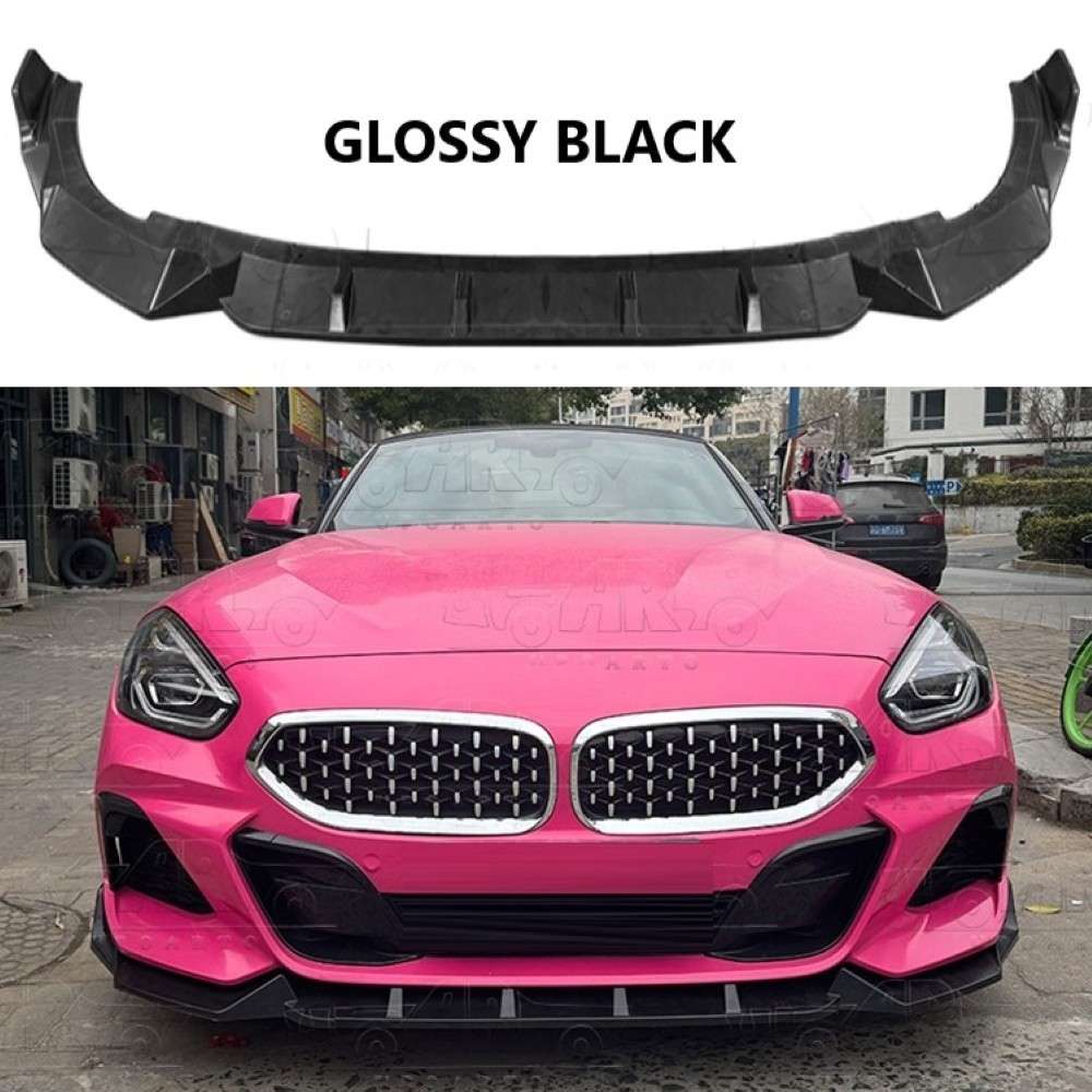 Car Craft Compatible With Bmw Z4 G29 2023+ Front Bumper Lip Splitter Skirts 3 Part Ar-bm-0293 Glossy Black - CAR CRAFT INDIA