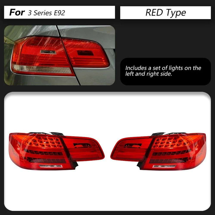 Car Craft Compatible With Bmw 3 Series M3 E92 E93 2006-2012 Car Rear Upgraded Tail Light Lamp Xenon Taillight Retrofit Upgrade Modified Led Drl Hid Red CC-8455 - CAR CRAFT INDIA