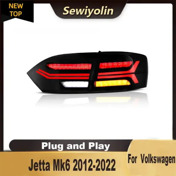 Car Led Tail Light Assembly for Volkswagen Jetta Mk6 2012-2015 Vento Atlantic SAGITAR Taillights Waterproof IP67 Plug and Play