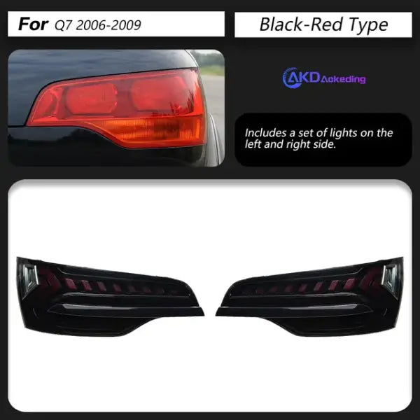 Taillight for Audi Q7 2006-2015 Tail Lights with Sequential Turn Signal Animation Brake Parking Lighthouse Facelift