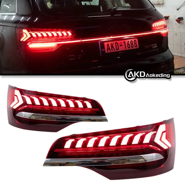 Taillight for Audi Q7 2006-2015 Tail Lights with Sequential Turn Signal Animation Brake Parking Lighthouse Facelift