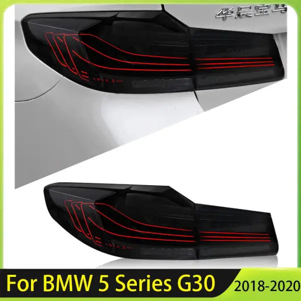 Taillights for BMW 5 Series M5 G30 G38 2018-2020 LCI RGB Style Full LED Taillights Rear Lamp