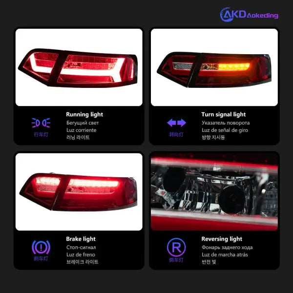 Taillights Styling Parts for Audi A6 C6 Tail Light 2008-2012 LED Rear Lamp LED DRL Assembly Upgrade